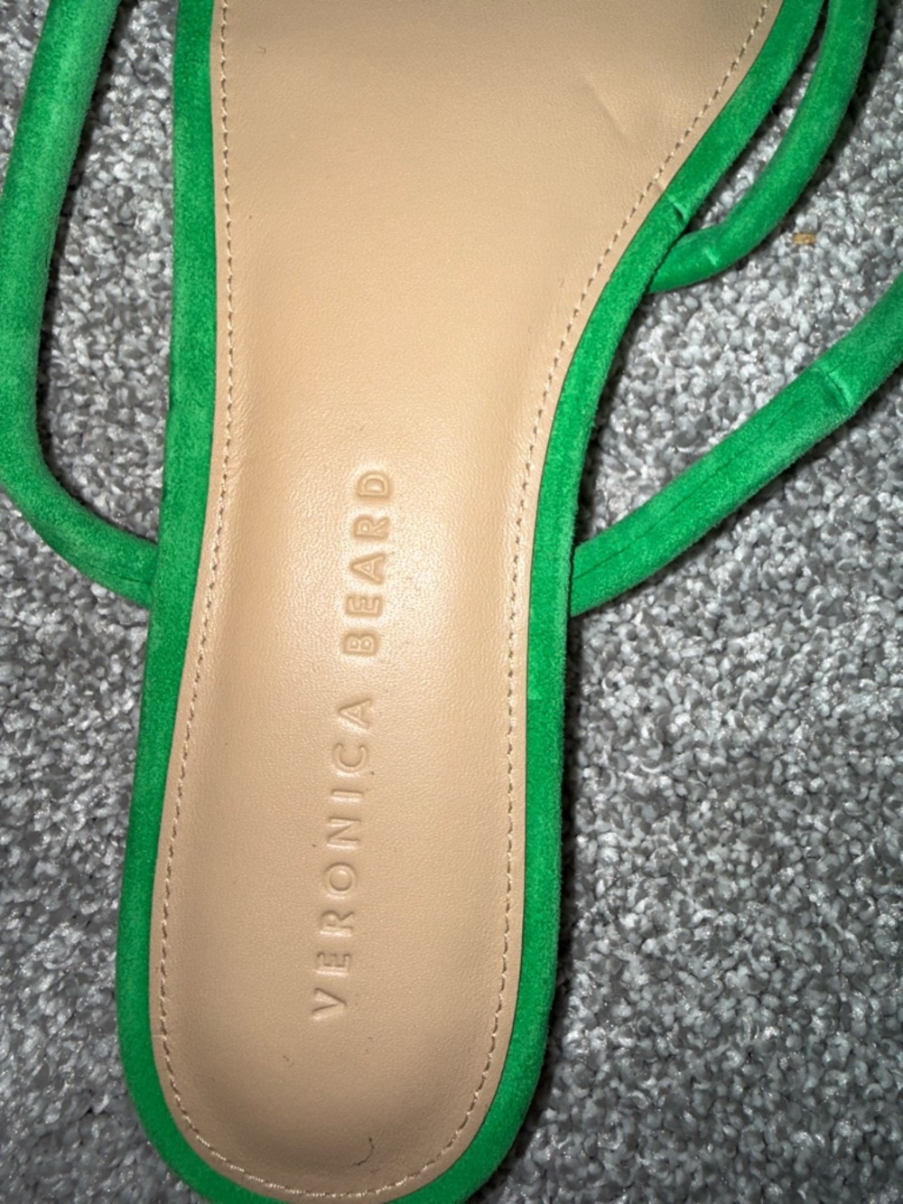 Veronica Beard Neon Green Strappy Square-Toe Sandal - Picture 4 of 5